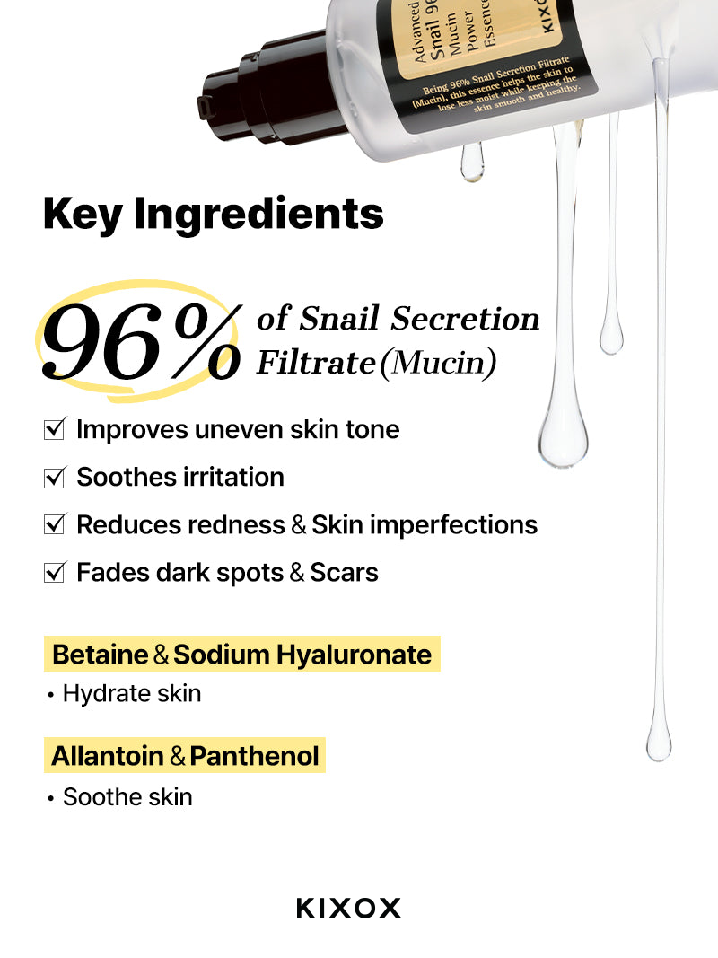 KIXOX® Advanced Snail 96 Mucin Power Essence
